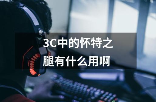 3C中的怀特之腿有什么用啊-第1张-游戏信息-龙启网