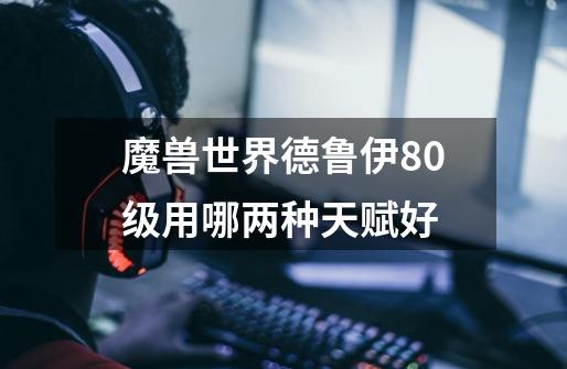 魔兽世界德鲁伊80级用哪两种天赋好-第1张-游戏信息-龙启网