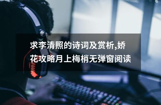 求李清照的诗词及赏析,娇花攻略月上梅梢无弹窗阅读-第1张-游戏信息-龙启网