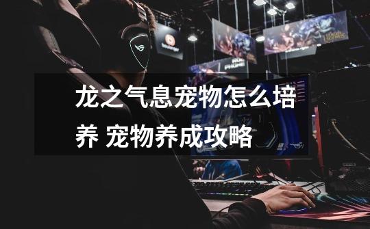 龙之气息宠物怎么培养 宠物养成攻略-第1张-游戏信息-龙启网