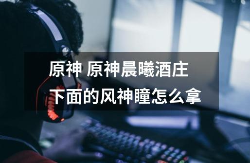 原神 原神晨曦酒庄下面的风神瞳怎么拿-第1张-游戏信息-龙启网