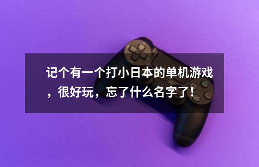 记个有一个打小日本的单机游戏，很好玩，忘了什么名字了！-第1张-游戏信息-龙启网