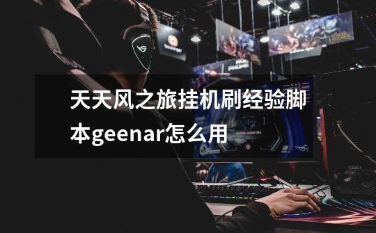 天天风之旅挂机刷经验脚本geenar怎么用-第1张-游戏信息-龙启网