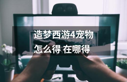 造梦西游4宠物怎么得 在哪得-第1张-游戏信息-龙启网