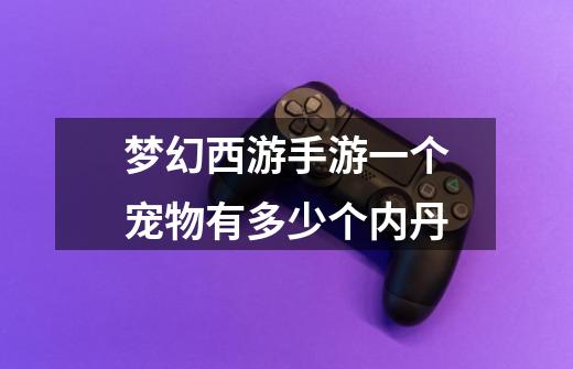 梦幻西游手游一个宠物有多少个内丹-第1张-游戏信息-龙启网