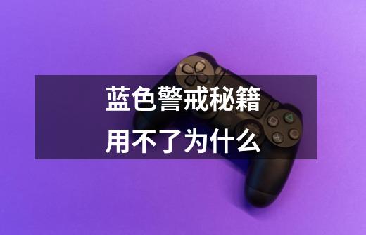 蓝色警戒秘籍用不了为什么-第1张-游戏信息-龙启网