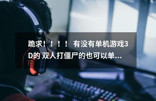 跪求！！！！ 有没有单机游戏3D的 双人打僵尸的也可以单人玩的！！！！！不要像死亡之类的-第1张-游戏信息-龙启网