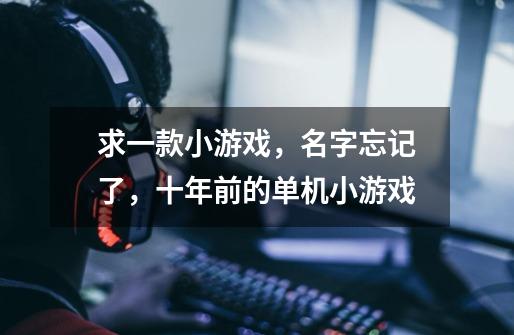求一款小游戏,名字忘记了,十年前的单机小游戏-第1张-游戏信息-龙启网