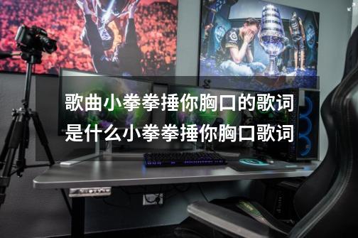 歌曲小拳拳捶你胸口的歌词是什么小拳拳捶你胸口歌词-第1张-游戏信息-龙启网
