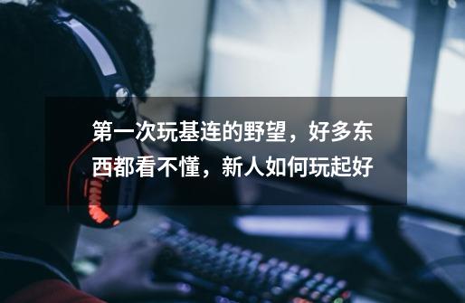 第一次玩基连的野望,好多东西都看不懂,新人如何玩起好-第1张-游戏信息-龙启网