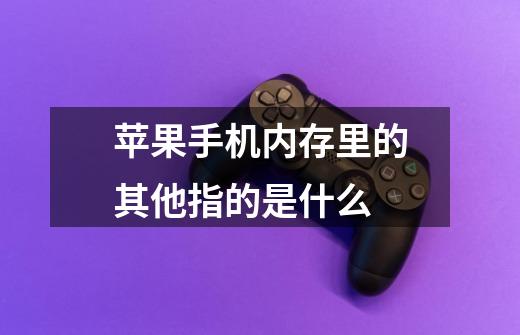 苹果手机内存里的其他指的是什么-第1张-游戏信息-龙启网