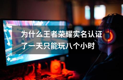 为什么王者荣耀实名认证了一天只能玩八个小时-第1张-游戏信息-龙启网