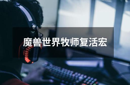 魔兽世界牧师复活宏-第1张-游戏信息-龙启网