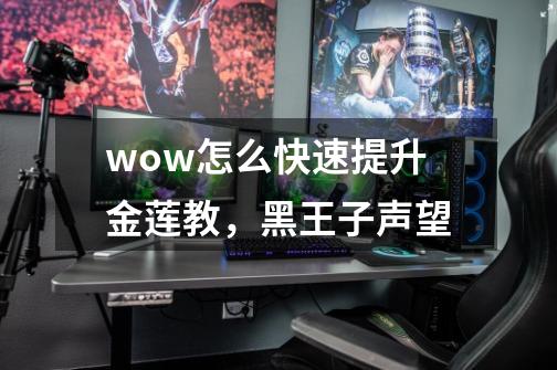 wow怎么快速提升金莲教,黑王子声望-第1张-游戏信息-龙启网