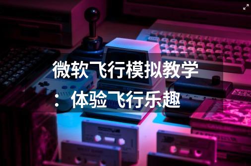 微软飞行模拟教学:体验飞行乐趣-第1张-游戏信息-龙启网
