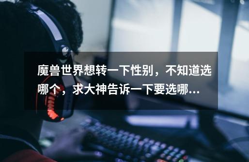 魔兽世界想转一下性别，不知道选哪个，求大神告诉一下要选哪个，需要几张卡谢谢。-第1张-游戏信息-龙启网