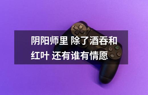 阴阳师里 除了酒吞和红叶 还有谁有情愿-第1张-游戏信息-龙启网
