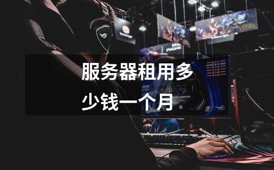 服务器租用多少钱一个月-第1张-游戏信息-龙启网