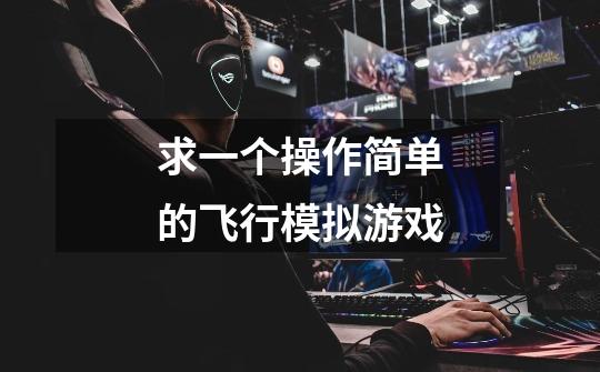 求一个操作简单的飞行模拟游戏-第1张-游戏信息-龙启网