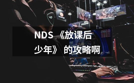 NDS 《放课后少年》 的攻略啊-第1张-游戏信息-龙启网