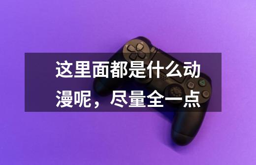 这里面都是什么动漫呢,尽量全一点-第1张-游戏信息-龙启网