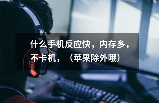 什么手机反应快,内存多,不卡机,(苹果除外哦)-第1张-游戏信息-龙启网