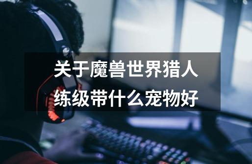 关于魔兽世界猎人练级带什么宠物好-第1张-游戏信息-龙启网