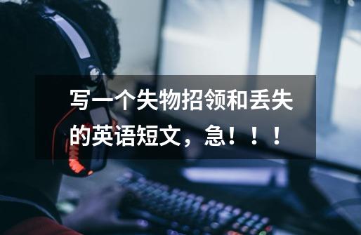 写一个失物招领和丢失的英语短文,急!!!-第1张-游戏信息-龙启网