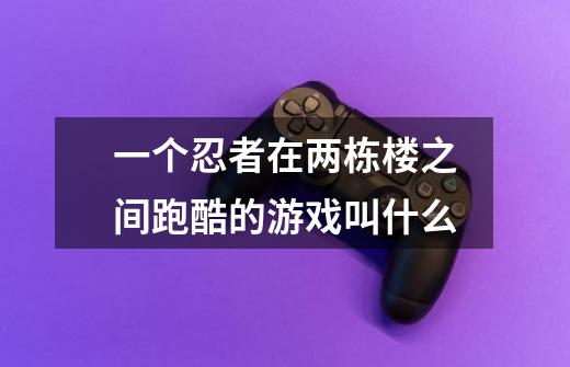 一个忍者在两栋楼之间跑酷的游戏叫什么-第1张-游戏信息-龙启网