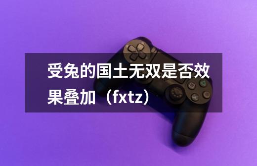 受兔的国土无双是否效果叠加（fxtz）-第1张-游戏信息-龙启网