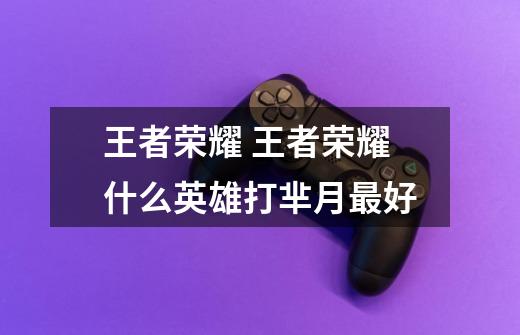 王者荣耀 王者荣耀什么英雄打芈月最好-第1张-游戏信息-龙启网