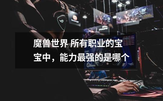 魔兽世界 所有职业的宝宝中,能力最强的是哪个-第1张-游戏信息-龙启网