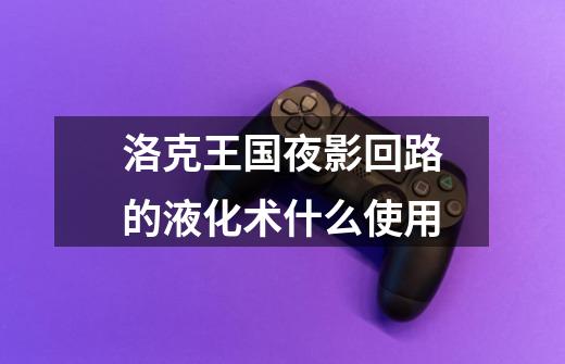 洛克王国夜影回路的液化术什么使用-第1张-游戏信息-龙启网