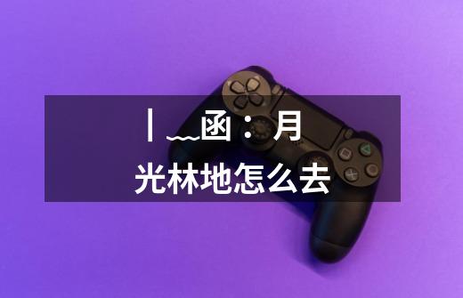 ┃﹏函：月光林地怎么去-第1张-游戏信息-龙启网