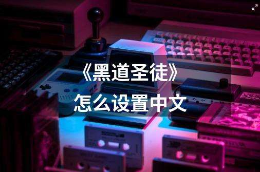 《黑道圣徒》怎么设置中文-第1张-游戏信息-龙启网