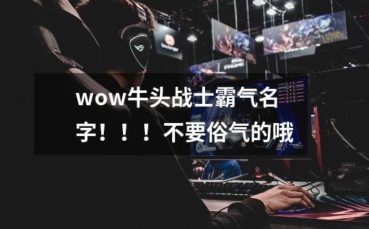 wow牛头战士霸气名字！！！不要俗气的哦-第1张-游戏信息-龙启网