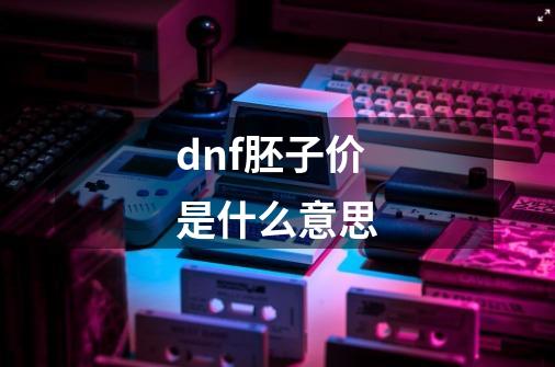 dnf胚子价是什么意思-第1张-游戏信息-龙启网