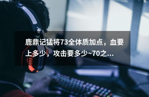 鹿鼎记猛将73全体质加点,血要上多少,攻击要多少~70之后穿什么装备比较好-第1张-游戏信息-龙启网