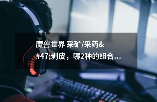 魔兽世界 采矿/采药/剥皮,哪2种的组合更赚钱-第1张-游戏信息-龙启网