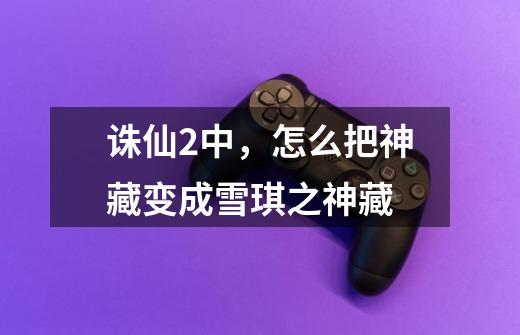 诛仙2中，怎么把神藏变成雪琪之神藏-第1张-游戏信息-龙启网