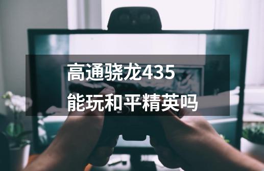高通骁龙435能玩和平精英吗-第1张-游戏信息-龙启网