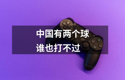 中国有两个球谁也打不过-第1张-游戏信息-龙启网