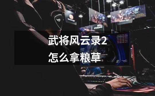 武将风云录2怎么拿粮草-第1张-游戏信息-龙启网