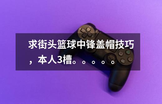 求街头篮球中锋盖帽技巧,本人3槽。。。。。-第1张-游戏信息-龙启网