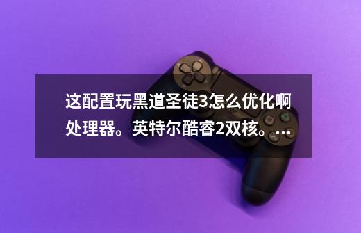这配置玩黑道圣徒3怎么优化啊 处理器。英特尔酷睿2双核。 显卡,英伟...-第1张-游戏信息-龙启网