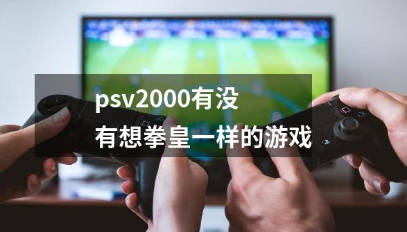 psv2000有没有想拳皇一样的游戏-第1张-游戏信息-龙启网