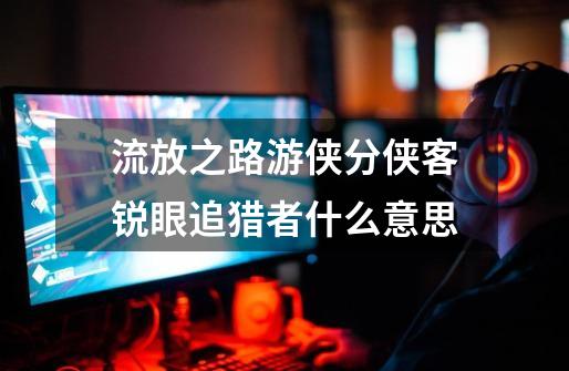 流放之路游侠分侠客锐眼追猎者什么意思-第1张-游戏信息-龙启网