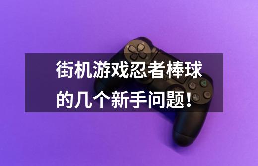 街机游戏忍者棒球的几个新手问题!-第1张-游戏信息-龙启网