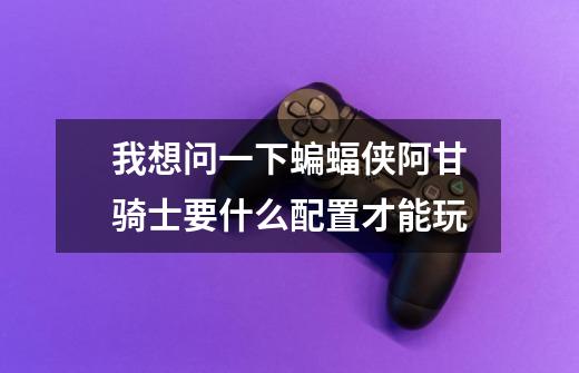 我想问一下蝙蝠侠阿甘骑士要什么配置才能玩-第1张-游戏信息-龙启网
