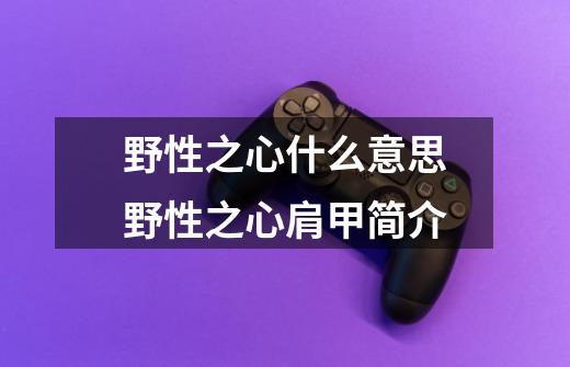 野性之心什么意思野性之心肩甲简介-第1张-游戏信息-龙启网